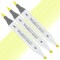 Artfinity Sketch Markers - Set of 3 - Yellow Green YG1-1, Vibrant, Professional, Dye-Based Alcohol Markers for Artists, Drawing, Travel, & More